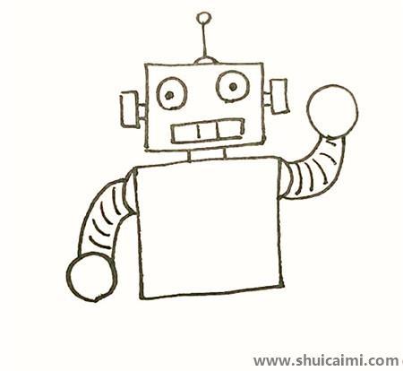 机器人儿童简笔画