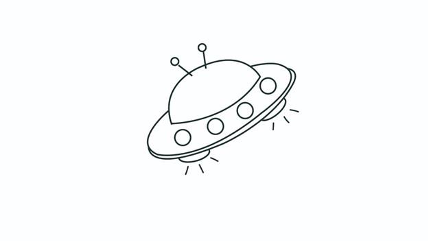 ufo的简笔画怎么画 ufo简笔画图片大全