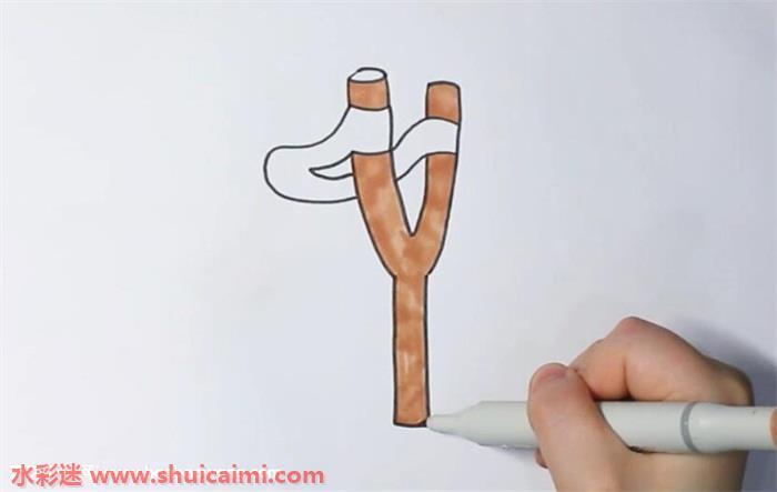 愤怒小鸟弹弓怎么画 愤怒小鸟弹弓简笔画简单易画彩色