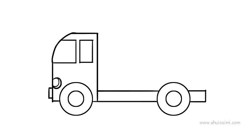 消防车儿童画怎么画 消防车简笔画图片