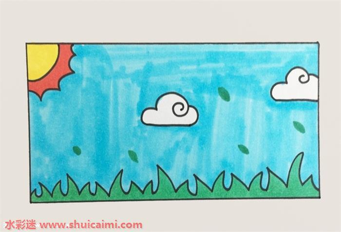 天空怎么画 天空简笔画简单彩色