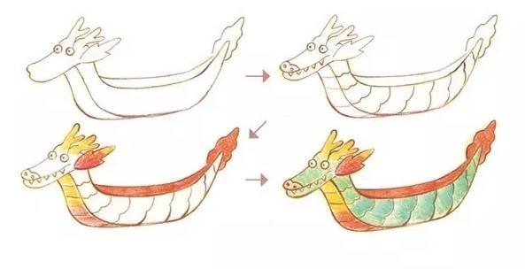 划龙舟简笔画