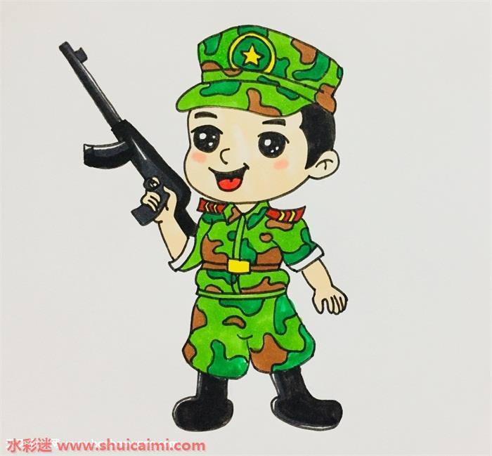 特种兵怎么画 特种兵简笔画图片大全彩色
