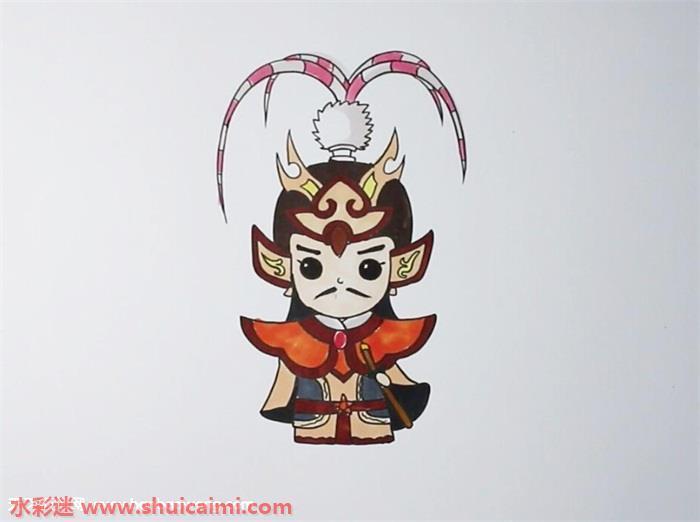 周瑜怎么画 周瑜简笔画步骤