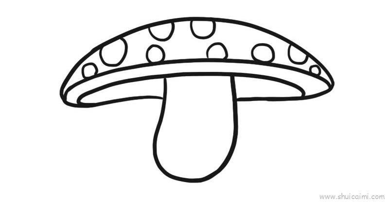 花蘑菇儿童画怎么画 花蘑菇简笔画图片