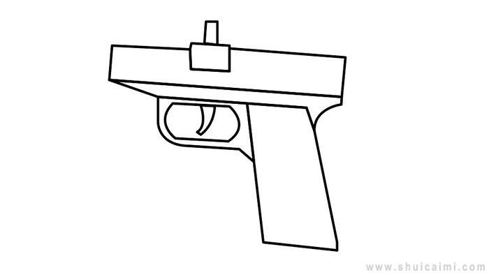 发令枪简笔画怎么画 发令枪简笔画图片