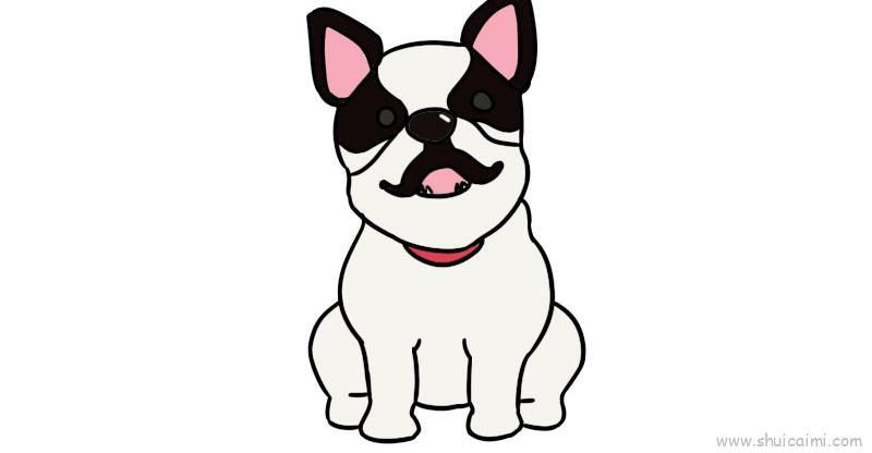 法国斗牛犬儿童画怎么画 法国斗牛犬简笔画步骤