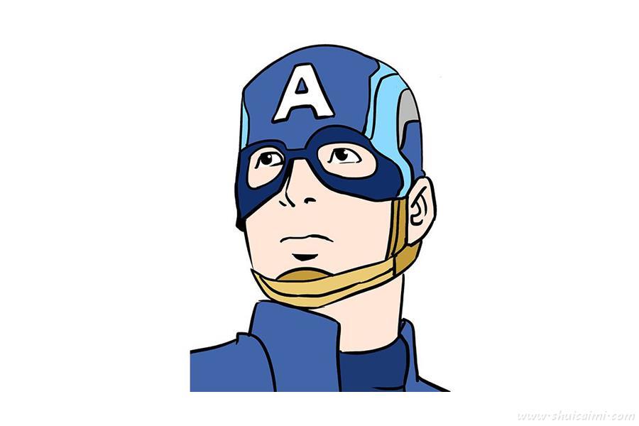 美国队长怎么画 美国队长简笔画简单又漂亮彩色