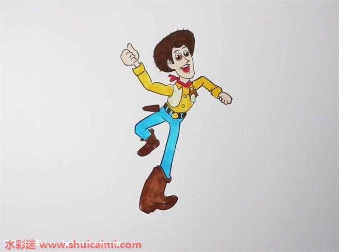 玩具总动员胡迪怎么画 玩具总动员胡迪简笔画简单易画彩色