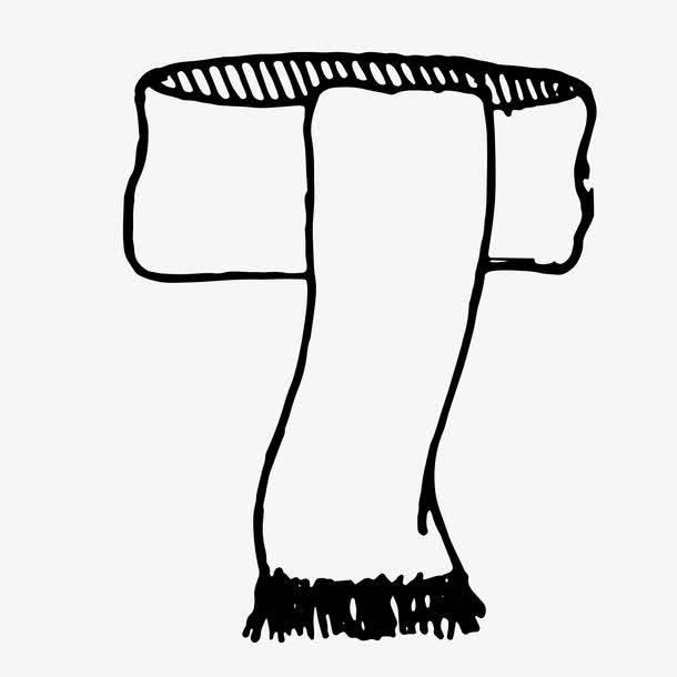 围巾简笔画 围巾简笔画图片大全