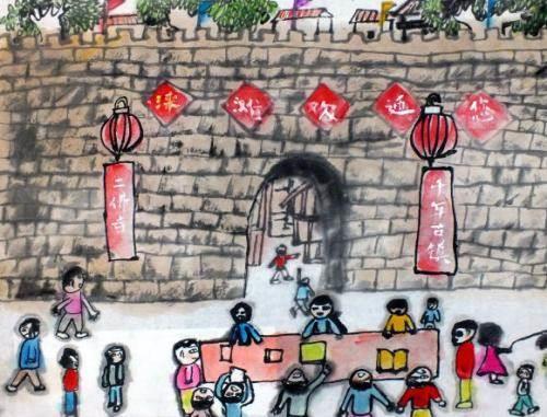 古城简笔画 古城简笔画图片大全