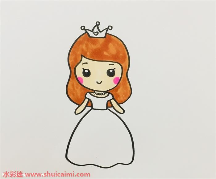 卡通画人物可爱公主怎么画 卡通画人物可爱公主简笔画彩色