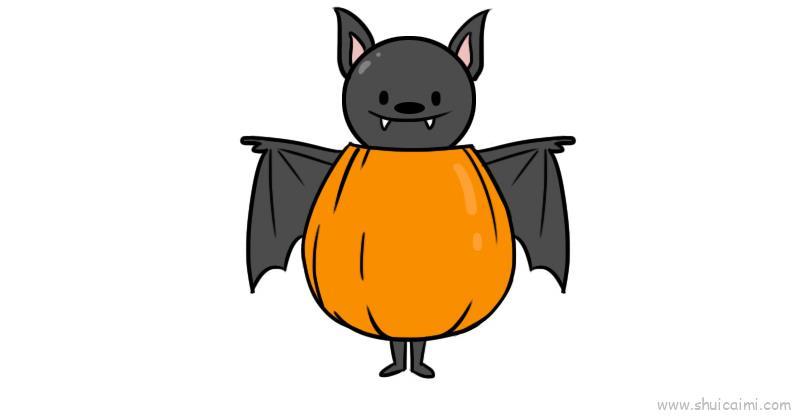 南瓜蝙蝠儿童画怎么画 南瓜蝙蝠简笔画简单又好看