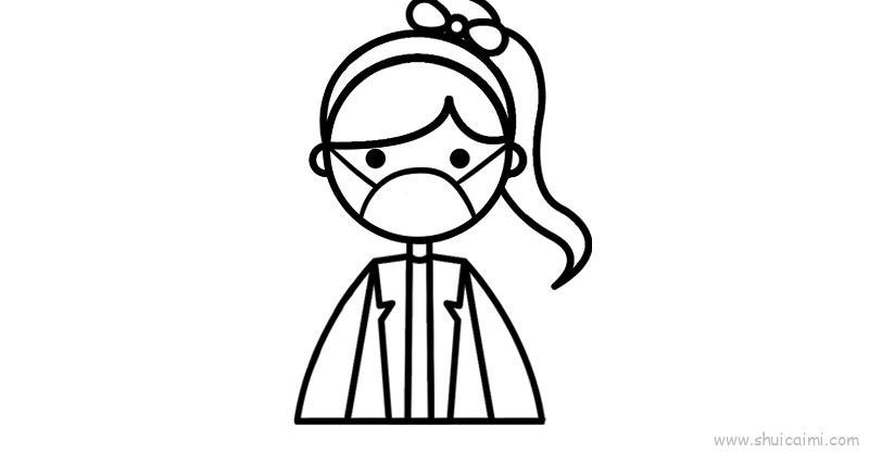 抗击疫情儿童画怎么画 抗击疫情简笔画步骤