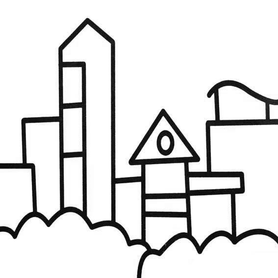 城市简笔画 城市简笔画图片