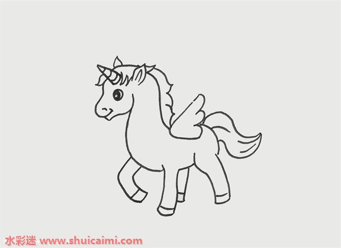 独角兽怎么画简单又可爱 独角兽简笔画梦幻