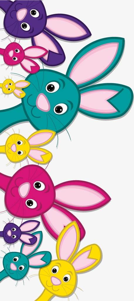 兔子简笔画彩色 兔子简笔画彩色可爱卡通