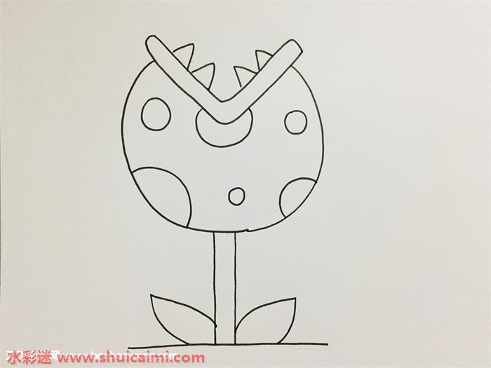 食人花怎么画 食人花简笔画简单又漂亮彩色