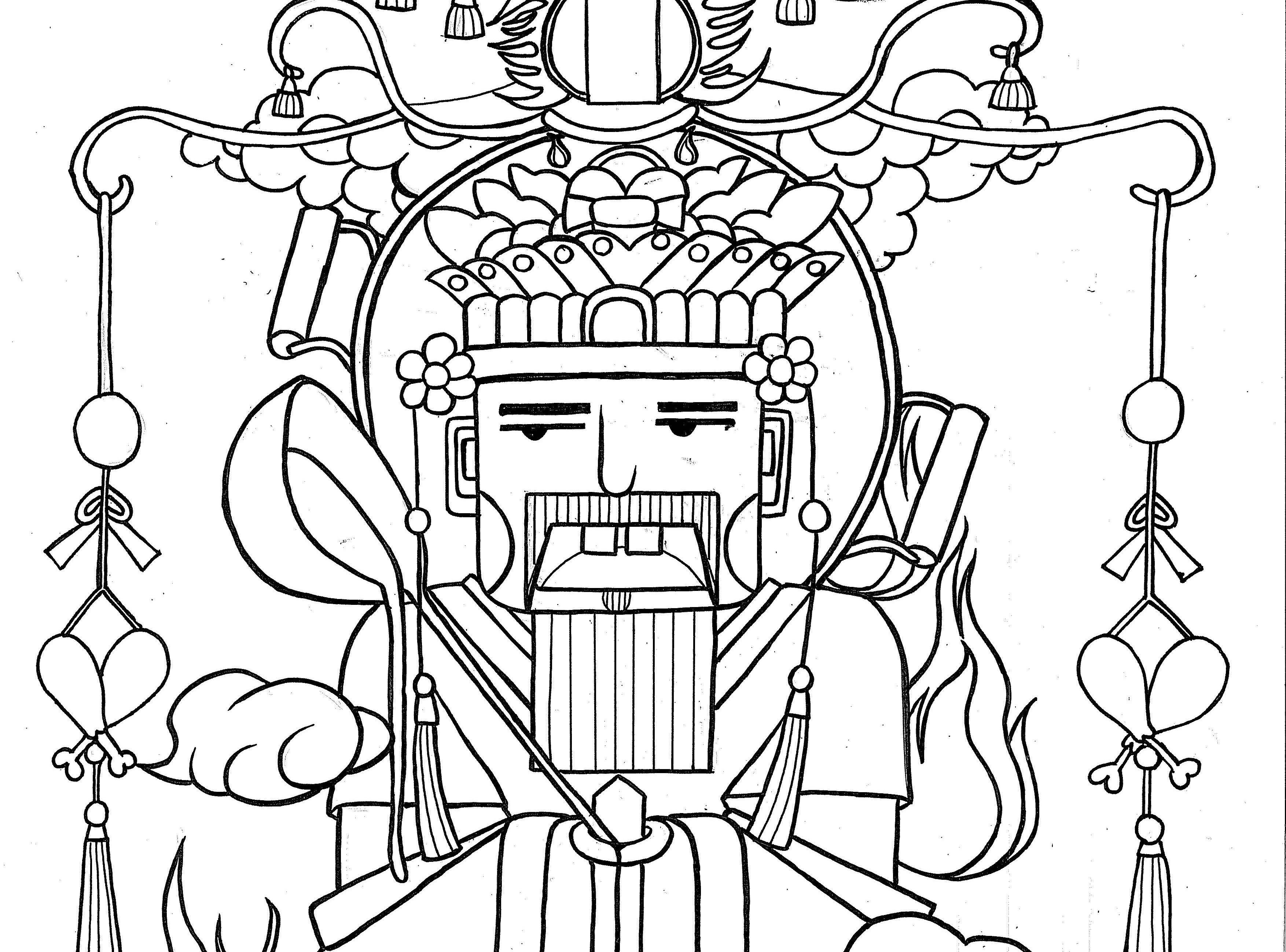 灶王爷简笔画图片大全 灶王爷骑马的简笔画