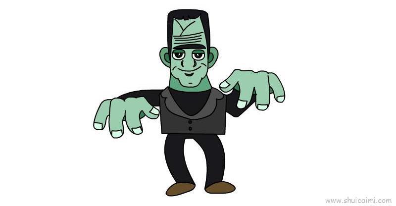 万圣节科技怪人儿童画怎么画 万圣节科技怪人简笔画图片大全