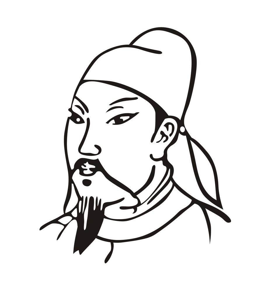 李白的简笔画 李白的简笔画图片欣赏