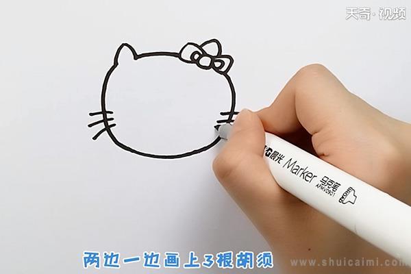 哈喽kitty简笔画怎么画 哈喽kitty简笔画图片大全