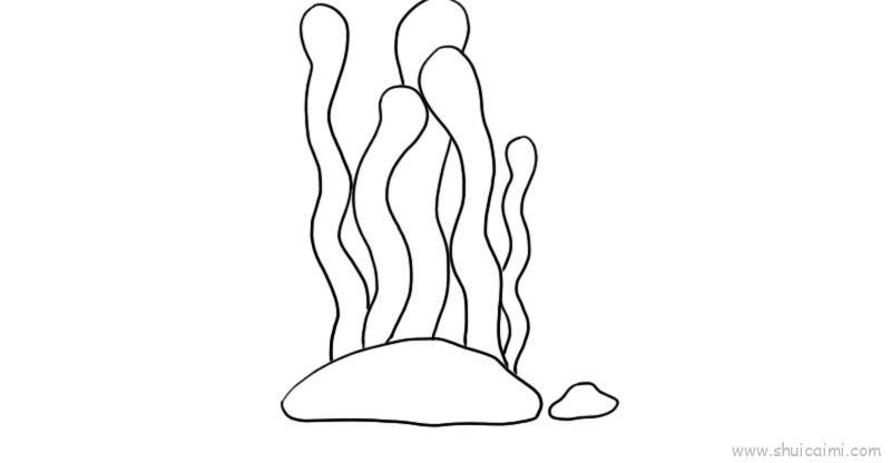 海草儿童画怎么画 海草简笔画顺序