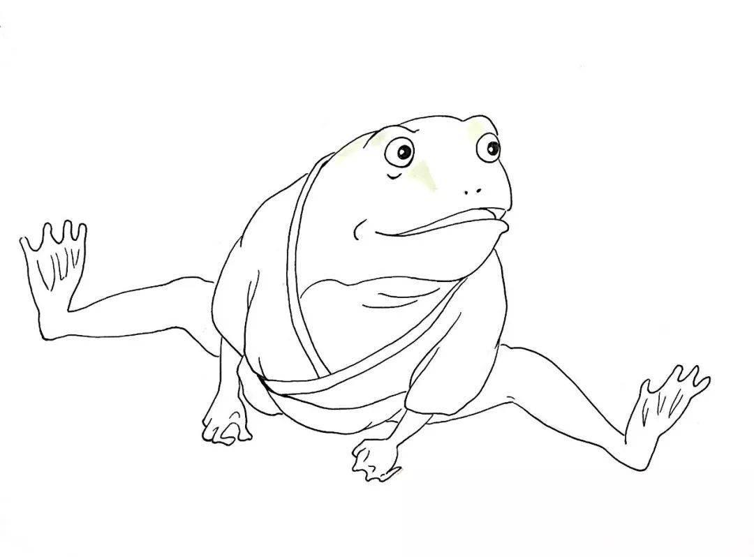 蛤蟆简笔画图片  跳跃的青蛙简笔画图片