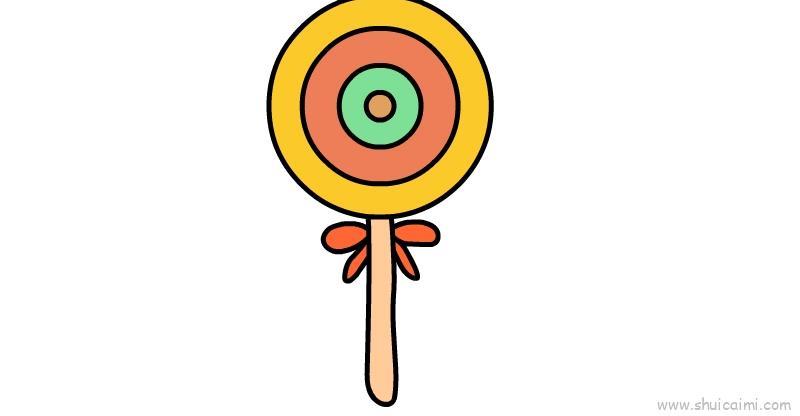 棒棒糖儿童画怎么画 棒棒糖简笔画顺序