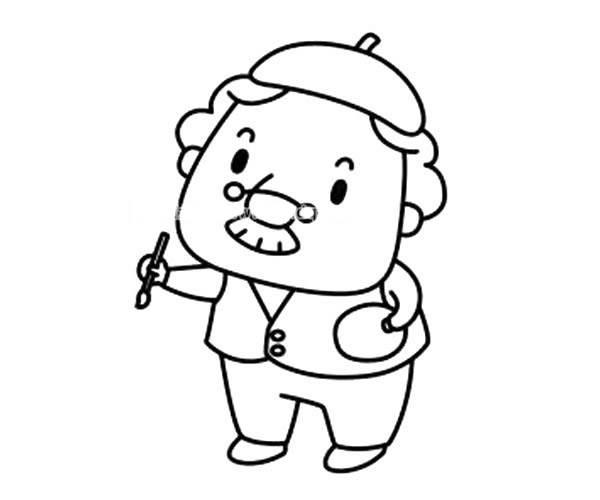 老头简笔画 老头简笔画头像