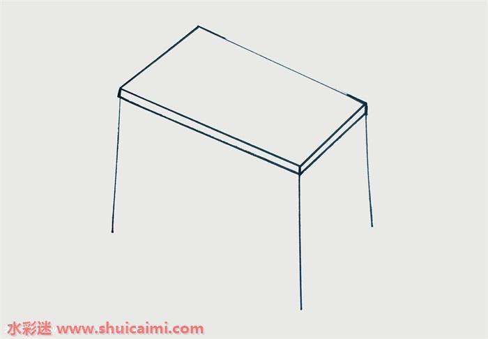 桌子怎么画 桌子简笔画步骤