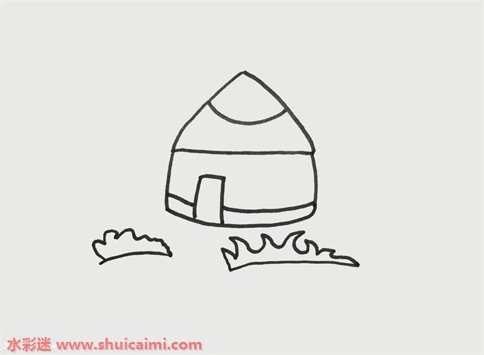 蒙古包怎么画 蒙古包简笔画图片带颜色