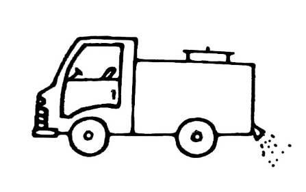 洒水车简笔画 洒水车简笔画儿童画