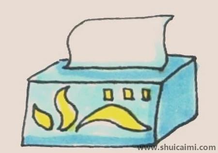 抽纸盒儿童简笔画