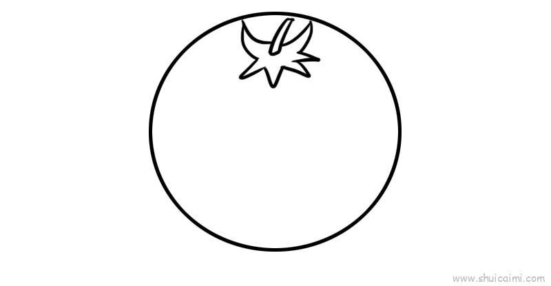西红柿儿童画怎么画 西红柿简笔画顺序