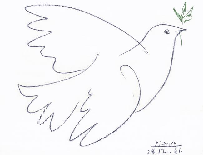 信鸽简笔画 和平信鸽简笔画