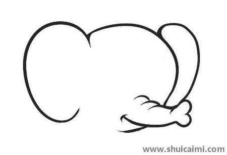 可爱的小象儿童简笔画绘画教程