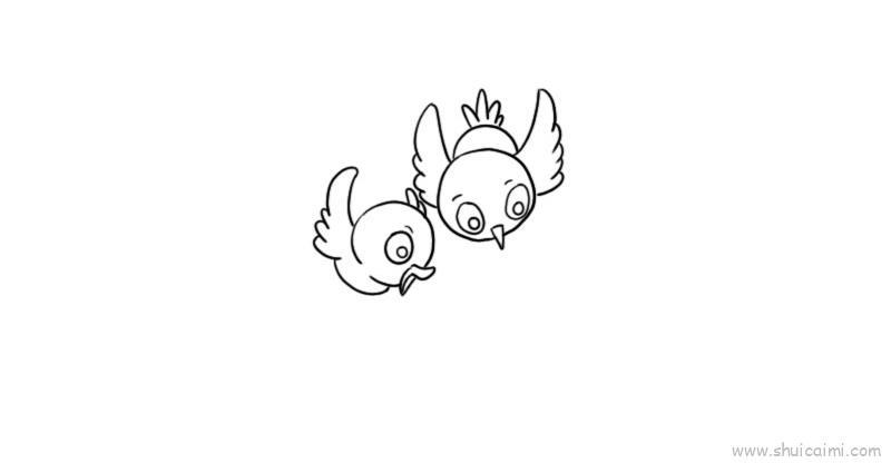 小鸟儿童画怎么画 小鸟简笔画好看
