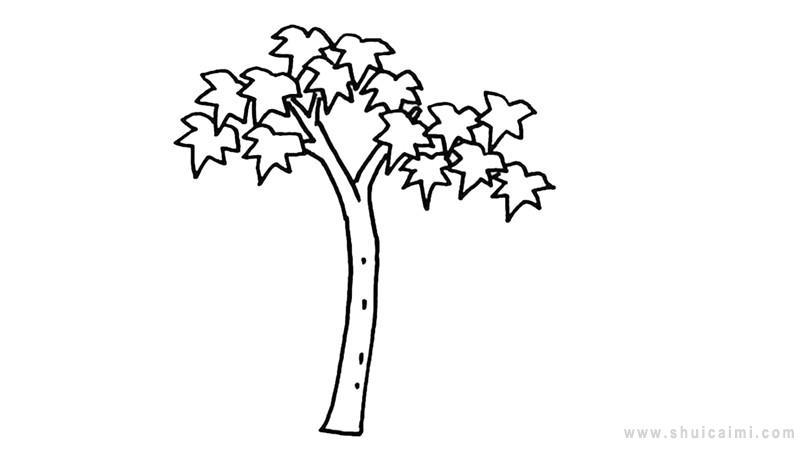 秋天树简笔画怎么画 秋天树简笔画图片大全