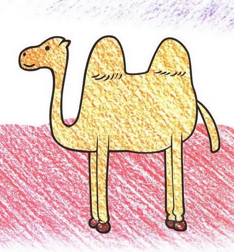 骆驼简笔画 骆驼简笔画黑色背影