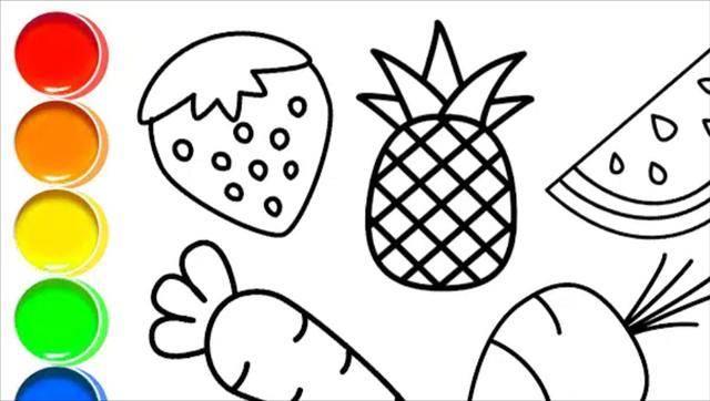 水果蔬菜简笔画图片大全 水果蔬菜简笔画图片大全大图彩色