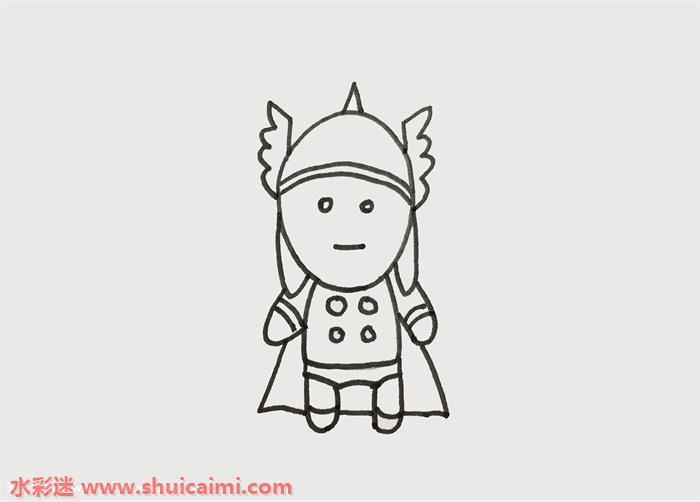 雷神怎么画简单又帅 雷神简笔画一步一步教