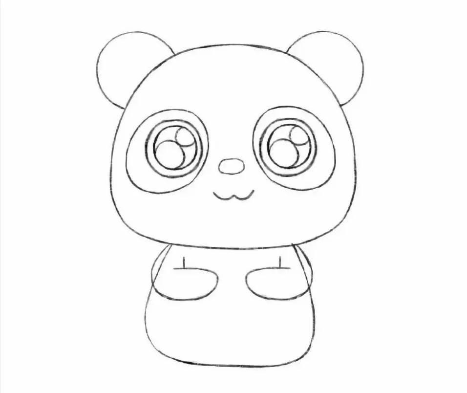 熊猫简笔画图片 熊猫简笔画图片可爱简单