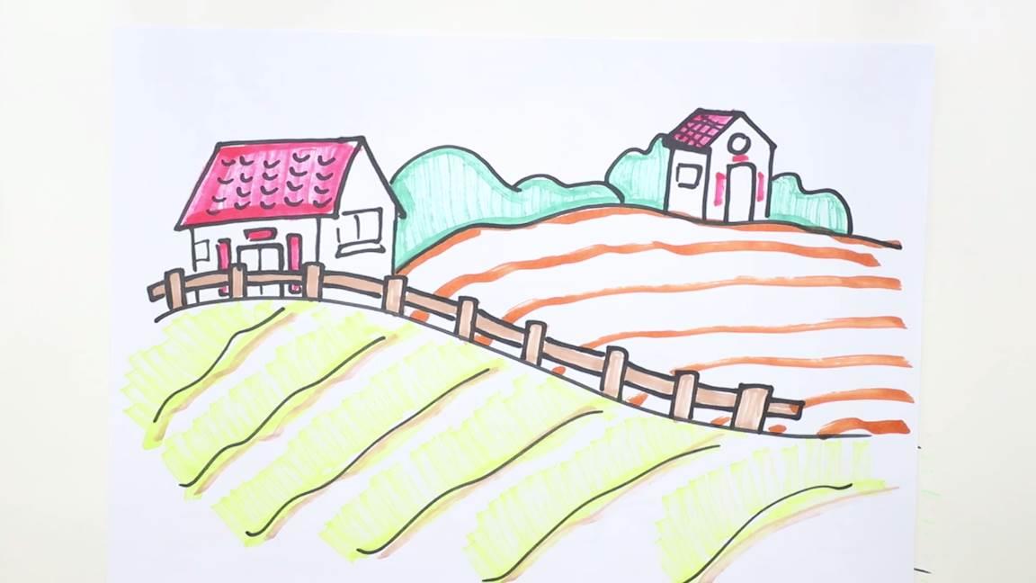 乡村简笔画图片大全 乡村简笔画图片大全带颜色