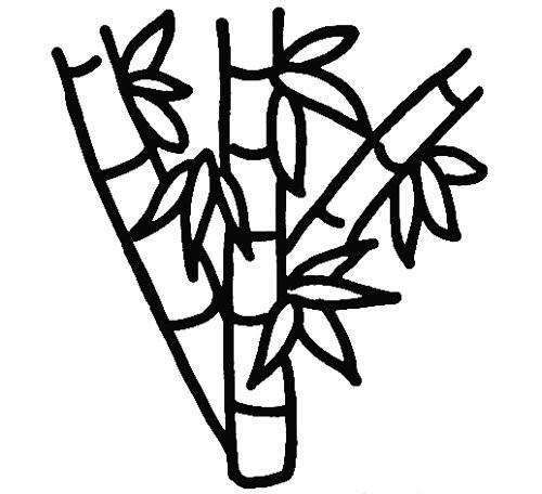 竹子简笔画图片大全 大熊猫竹子简笔画图片大全