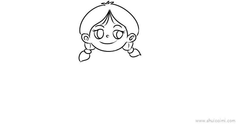 女孩儿童画怎么画 女孩简笔画好看