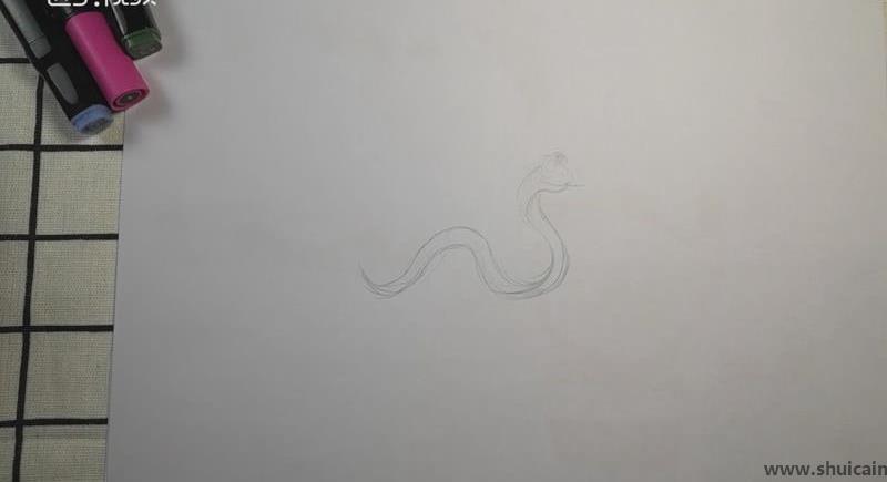 蛇儿童简笔画怎么画 蛇儿童画步骤