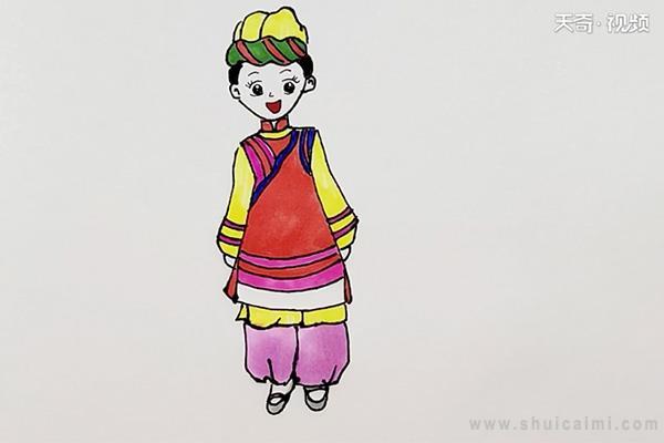 少数民族简笔画怎么画 少数民族简笔画图片大全