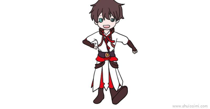 王者荣耀李白儿童画怎么画 王者荣耀李白简笔画图片大全