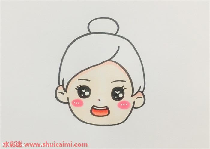 正脸丸子头怎么画 正脸丸子头简笔画画法